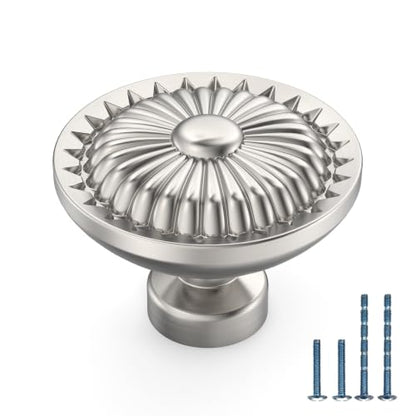 10 Pack Brushed Satin Nickel Cabinet Knobs, Nickel Kitchen Knobs - color: Brushed Satin Nickel, size: knob