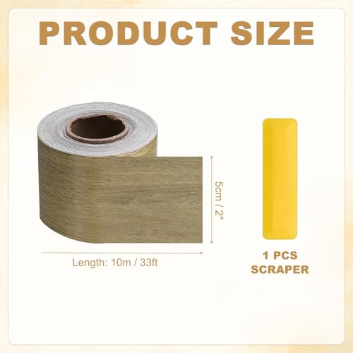 HARFINGTON Wood Grain Repair Tape 2" x33ft Self-Adhesive Repair Patch - color: Khaki Wood, size: 2" x 33ft