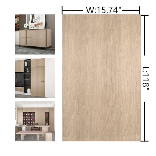 Brown Beige Wood Wallpaper 15.74"x118" Faux Light Wood Contact Paper - color: Brown, size: 15.7" x 118"