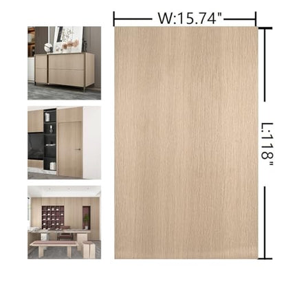 Brown Beige Wood Wallpaper 15.74"x118" Faux Light Wood Contact Paper - color: Brown, size: 15.7" x 118"
