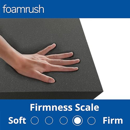 FoamRush 0.5" x 24" x 72" Charcoal High Density Upholstery Foam Cushion, Upholstery Sheet, Foam Padding, Seat Replacement, Wheelchair Seat & Chair Cushion Replacement, Square, Made in USA - color: Charcoal Foam, size: (0.5" x 24" x 72")
