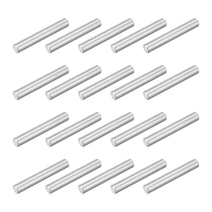uxcell 20Pcs M4x25mm 304 Stainless Steel Dowel Pin, Shelf Support Peg Pins - size: M4x25mm
