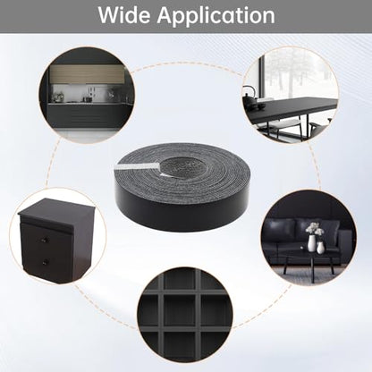 7/8 inch * 25 Ft PVC Edge Banding Hot Melt Adhesive Veneer Edging Black - color: Black, size: 7/8 inch * 25 ft (2.2 cm * 7.6M)