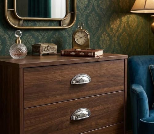 10 Pack 2-1/2" Drawer Pulls Polished Nickel Cabinet Cup Pulls Kitchen Hardware Cabinet Handles Drawer Handles Knobs 2.5 inch Hole Center - color: Polished Nickel, size: 2-1/2"(64mm) Hole Center