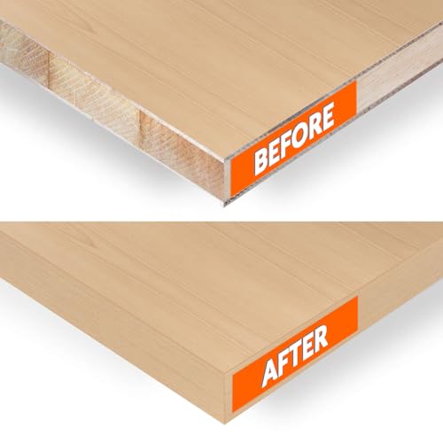 Birch Veneer Edge Banding 3/4inch x 100 ft Pre Glued Wood Adhesive Edging Trim Tape Iron On Flexible Strips Roll Furniture Laminate Glue Plywood Sheets Strips Sheet Band Formica Glue Bendable - size: 3/4 in x 100 ft