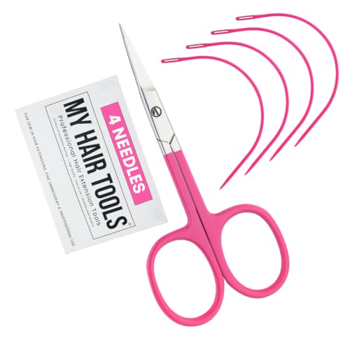 My Hair Tools Hair Extension Kit with Scissor & 4 C-Type Sew-In Needles - color: Mht-nsc-04