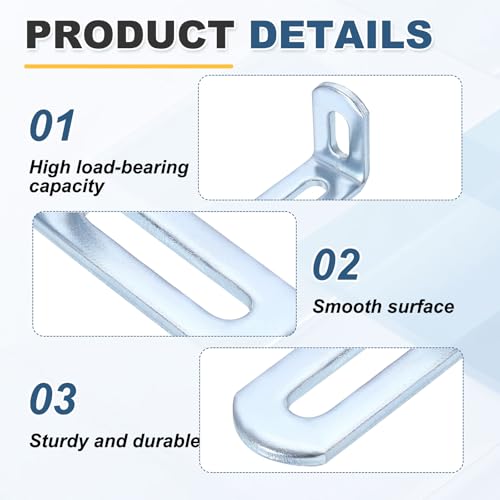uxcell 8 Pcs Adjustable Right Angle Brackets 2"x1.2"x0.7" Silver - color: Silver, size: 2"x1.2"x0.7"