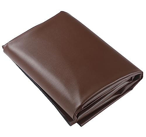 Picheng Vinyl Faux Leather Sheets: Smooth Faux Leather Fabric 54" x 36" - color: Dark Brown