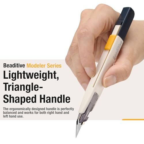 Beaditive High Precision Detail Craft Knife with 10 Blades - 30 Degree Blade Utility Knife - Art, Craft, Model Making - style: 1 Knife, 10 Blades