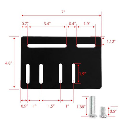 Greaton, Headboard Attachment Bracket – Heavy-Duty 1.4″ Steel Plate Set (2-Pack), Universal Bolt-On Mounting Hardware for Metal & Wood Bed Frames, Secure, Easy to Install.