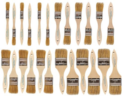 Pro Grade Chip Brushes, Disposable Paint Brushes, Assorted Sizes, 24 Piece - size: 24Pc. Var.