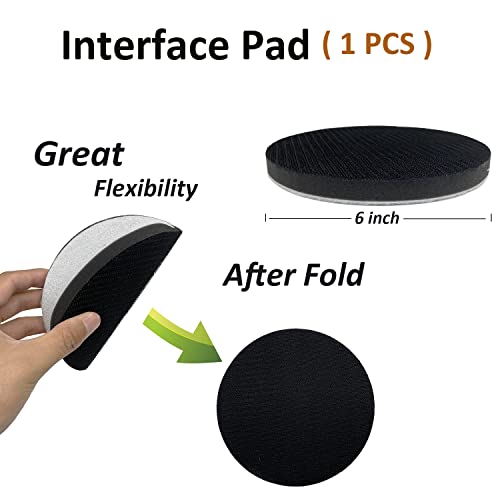 40 PCS Wet Dry Sandpaper Grit (1000 1500 2000 3000) with 1 PCS Professional Interface Pad,6 Inch Silicon Carbide Hook & Loop Sanding Disc for Auto Metal Wood Daily Polishing - style: 6in-41pcs(Grit 1000-3000)