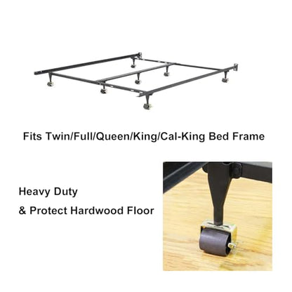 4PCS Locking Metal Stem Wheels Casters Rollers for Bed Frame
