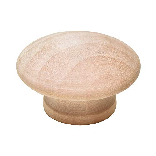 Silverline Round Wood Drawer Knob 1-1/2", Unfinished Cabinet Pulls Handles Hardware for Drawer Wardrobe Dresser, 20 Pack