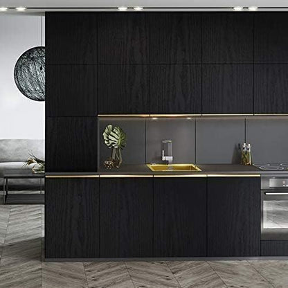 tiltil Black Wood Peel and Stick Wallpaper Wood Contact Paper 11.8" × 590" - size: 11.8" x 590"