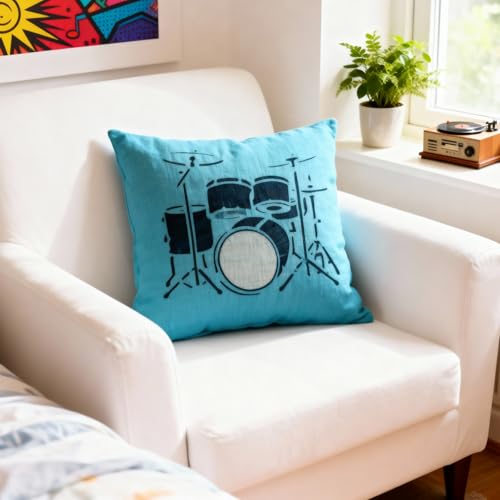 TIAMECH A4 Reusable Musical Instrument Band Drum Stencil for Painting - style: Band Drum