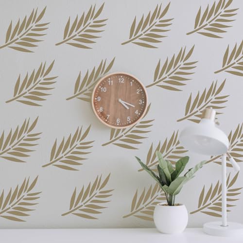 Tropical Leaf Stencils for Wall & Crafts Painting, 5 PCS, 8.3x11.7 Inch - size: Jungle Leaf - 5 PCS - 8.3 x 11.7 in