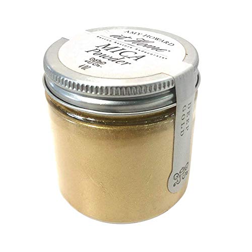 Amy Howard At Home | Mica Powder | Deep Gold | Multi-Purpose Metallic Mica Pigment Powder Additive for DIY Projects & Crafts | Custom Waxes, Chalk Paste, Resin Glitter, Faux Finishing