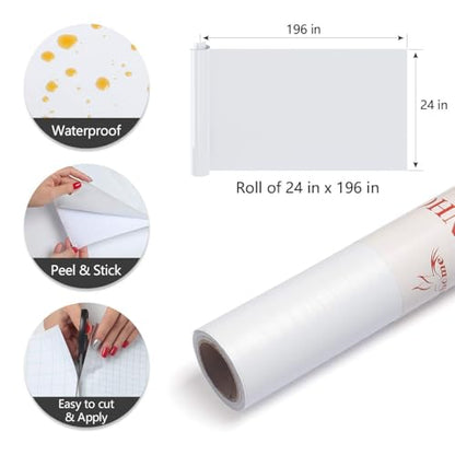 Yenhome Removable Wood Contact Paper 24" x 196" Peel and Stick Wallpaper for Cabinets Kitchen Shelf and Drawer Liner Self Adhesive Vinyl Film for Furniture Door Wall Decor Wallcovering - size: 24" x 200"