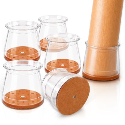 24 Pack Chair Leg Floor Protectors, Chair Leg Caps Round M - size: Round M