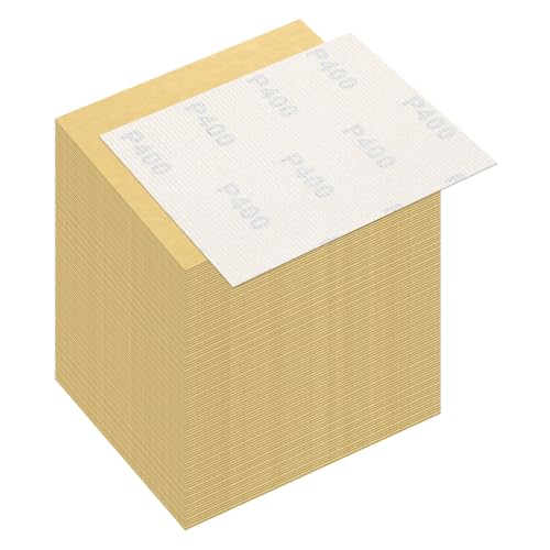 100 Pcs 400 Grit Sandpaper 4.5x5.5 Inch Sand Paper Alumina Abrasive - size: 4.5 x 5.5 Inch(400 Grit)