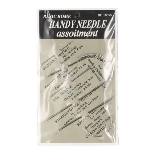 22Pcs Leather Craft Tools Repair Kit Sewing Needles Canvas Thread and Needles Tape Measure Large-Eye Stitching Needles for DIY