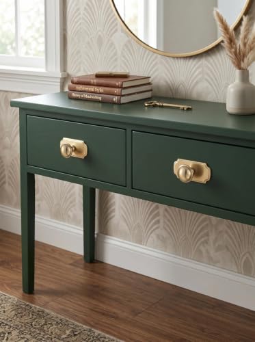 6Pack Champagne Bronze Cabinet Knobs with Backplate Drawer knobs - color: Champagne Bronze, style: Wide-Scalloped
