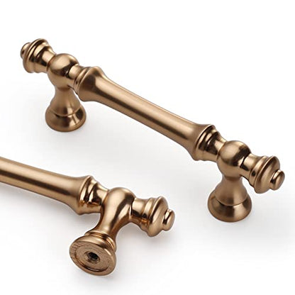Asidrama 1 Pack 3 Inch(76mm) Champagne Bronze Kitchen Cabinet Handles,Brushed Brass Cabinet Pulls Kitchen Cabinet Hardware for Cupboard Gold Drawer Pulls - color: Champagne Bronze, size: 3" Hole Center, style: 1 Pack