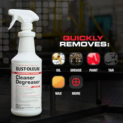 Rust-Oleum Professional Cleaners Cleaner Degreaser | Trigger Spray 32 oz Carafe Bottle | Professional Strength | Ready to Use | 6 Pack - size: 32 Fl Oz (Pack of 6)