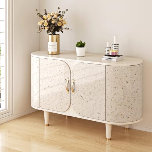 FunStick 24"x200" Glossy Beige Granite Countertop Contact Paper Beige Terrazzo Wallpaper Peel and Stick Countertops Waterproof Self Adhesive Granite Wallpaper for Kitchen Bathroom Counter Top Covers - color: Beige, size: 24" x 200"