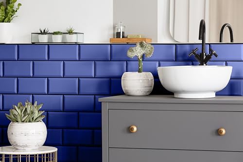 CHALK IT! All-in-One Multi-Surface Chalk Paint for Furniture & Cabinets - No Sanding, No Primer, Built-In Top Coat Water-Based, Low-Odor, Fast-Drying, Matte Finish (Violet Blue) - color: Violet Blue