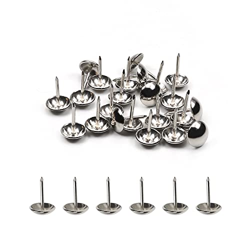 Aicosineg Upholstery Nails Tacks 0.43" Head Dia Stainless Steel Round Thumb Push Pins, for Cork Board Furniture Decorative Headboards Sofa Chair Hardware 25pcs - color: 11*17*3.6mm 25pcs