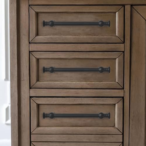 2 Pack 3 Inch Hole Center Matte Black Cabinet Pulls-Heavy Duty Solid Cabinet Handles Suitable for Cabinets, Dressers, Kitchens and Bathroom cabinets - color: Matte Black, size: 3 Inch hole center, style: 2-Pack
