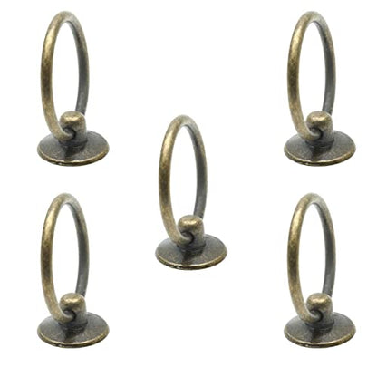 5Pcs 1" x 2" Bronze Ring Drawer Pulls - color: Bronze