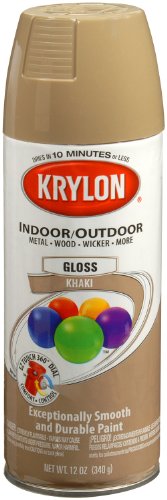 Krylon K05250407 ColorMaster Paint + Primer, Gloss, Khaki, 12 oz. - color: Khaki, size: 12 Ounce (Pack of 1), style: Gloss