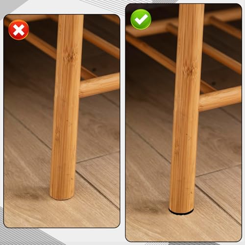 96 Pcs Non Slip Furniture Pads 3/4 in Round Black Plastic Rubber Furniture Pads Self Adhesive Rubber Anti Skid Pad Anti Slip Table Legs Chair Feet Furnitures Pad for Hardwood Tiles Floors