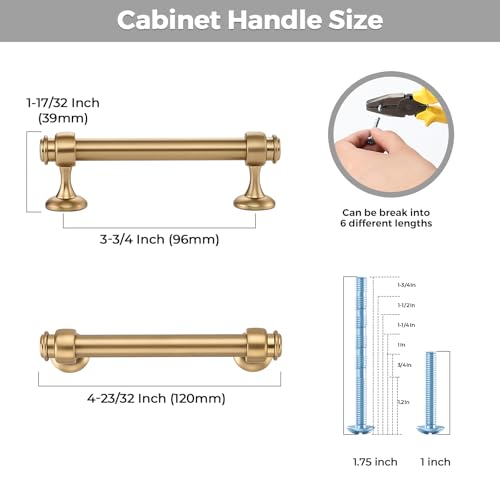 12 Pack Champagne Bronze Cabinet Handles, 3-3/4" Hole Center Drawer Pulls - color: Champagne Bronze, size: 3-3/4 Inch Hole Centers