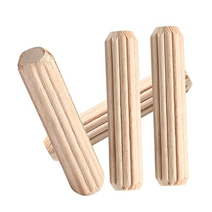 120Pcs 1/4" x1-1/8 Hardwood Fluted Dowel Pins for Woodworking DIY - size: 1/4" x 1-1/8"
