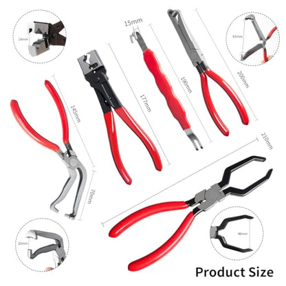 2 Pieces Electrical Disconnect Pliers for Cars, Automotive Electrical Plug Connector Disconnect Tool and Connector Separator and Hose Clamp Pliers - style: Electrical Disconnect Pliers Set 6
