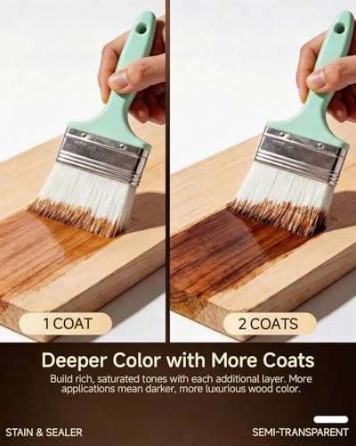 16 Fl Oz Wood Stain and Sealer in One - Golden Oak - color: Golden Oak, size: 16 Fl Oz