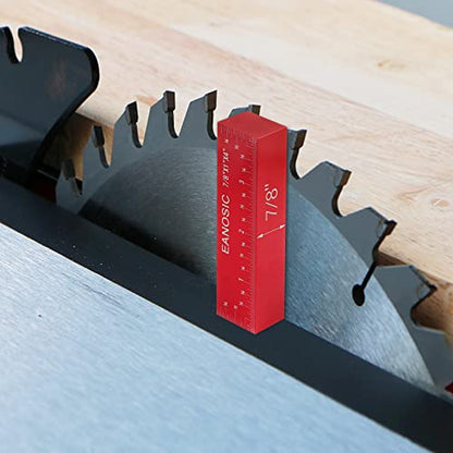 EANOSIC Setup Blocks Height Gauge Set, 8pcs Precision Aluminum Setup Bars for Router and Table Saw Accessories Woodworking Set Up, Bars Include Laser Engraved Size Markings (Extra Long 4 Inch) - style: 8 Pcs-INCH