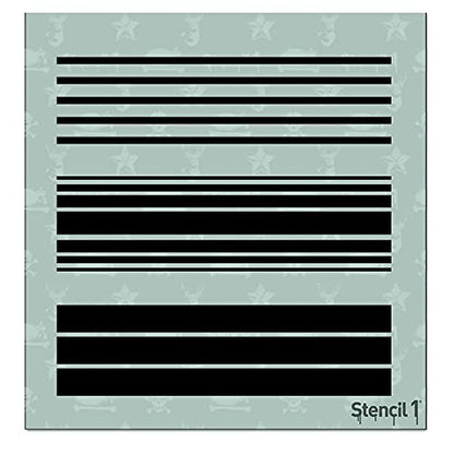 Stencil1 Various Stripes Stencil 5.75" x 6" Geometric Pattern Lines - color: Various Stripes Stencil 1 5.75" x 6"
