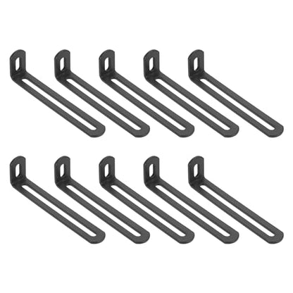 uxcell 10 Pcs Adjustable Right Angle Brackets 4.7"x1.2"x0.7" Deep Grey - color: Deep Grey, size: 4.7"x1.2"x0.7"