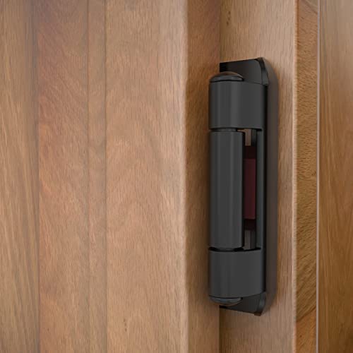 Chibery 20 Pack | 1/2 inch Overlay Semi Partial Wrap Around Cabinet Hinges, Self Closing Face Frame Variable Decorative Replacement, Kitchen Hardware, with Screw & Quiet Bumper (Matte Black) - color: Matte Black