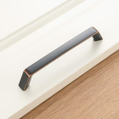 KOOFIZO 10 Pack 5 Inch Oil Rubbed Bronze Cabinet Pulls Rubbed Bronze Cabinet Handles Hardware for Kitchen Cabinets Drawers P21 Bedroom Dresser Bathroom Vanity Cupboard - color: Oil Rubbed Bronze, size: 5" CC - 10Pcs