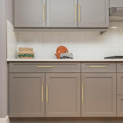 Ravinte Brushed Brass Solid Pulls Cabinet Handles 10 Inch 30 Pack - size: 10 Inch Hole Center