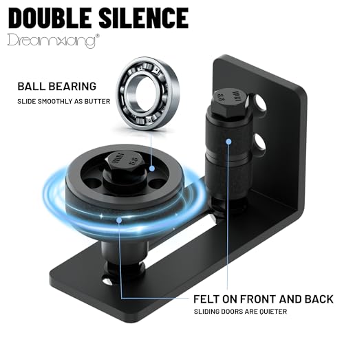 Sliding Barn Door Floor Guide Wall Mount Stay Roller with 8 Setup Options