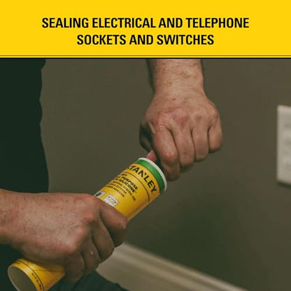 Stanley S421 RTV Silicone Caulk Clear (1 x 10.1 fl.oz.) - 100% Waterproof Industrial-Grade Silicone for Kitchen, Bathroom, Shower, Window, Door, Indoor & Outdoor Use - size: 1 Pack