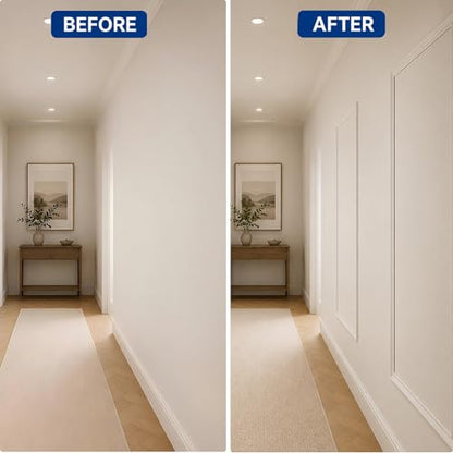 3 Set Peel and Stick Wall Molding Kit,Pre Cut Wainscoting Panels,24x72in - color: 24x72in