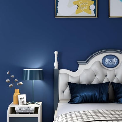 Livelynine 15.8x394 Blue Peel and Stick Wallpaper for Bathroom Waterproof Renter Friendly Bedroom Wallpaper Accent Wall Covering Cabinet Contact Paper Waterproof Kitchen Vinyl Wrap Sticky Boys Ideas - color: Dark Blue, size: 15.8" x 394"